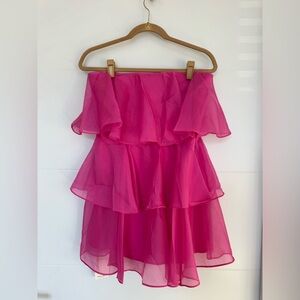 Abercrombie & Fitch Vibrant Pink Ruffle dress